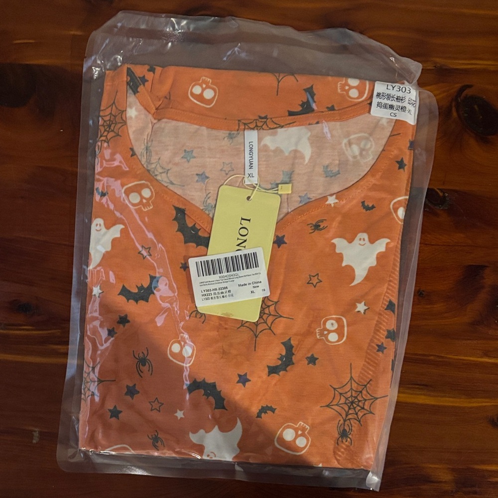 LON7 Women's Halloween Pajama Set - Festive Orange